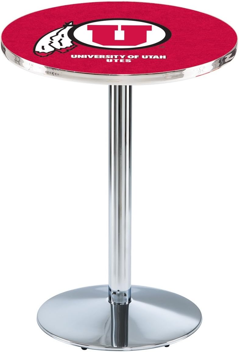 HBS L214-36" Chrome Utah Pub Table by Holland Bar Stool Co.