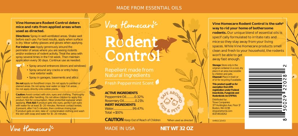 Miniatura 4 de Spray para roedores - Spray para roedores listo para usar - Fabricado con aceites esenciales - 32 onzas