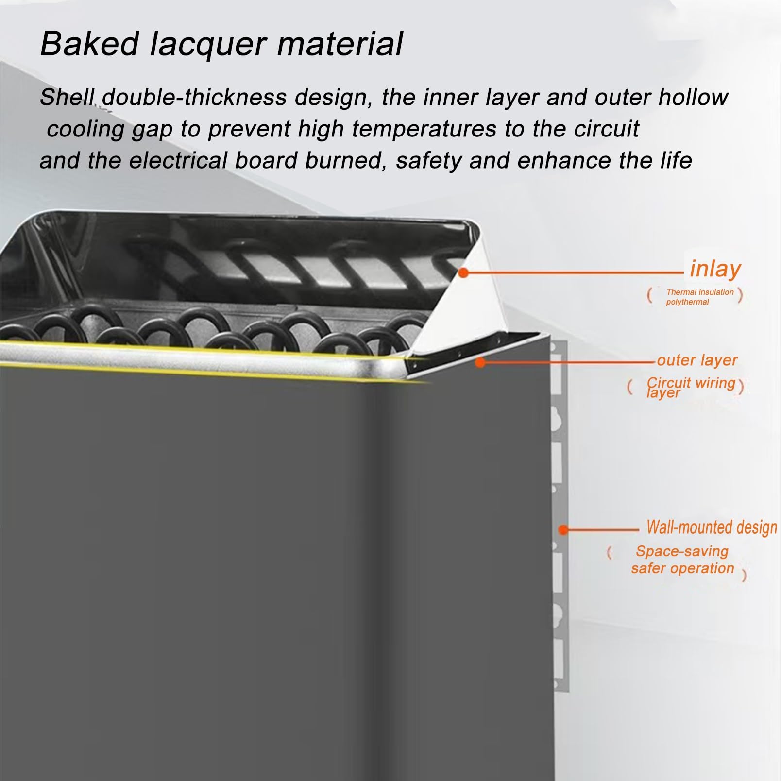 Riscaldatore Elettrico per Sauna, Stufa per Sauna, Stufa per Sauna a Vapore Secco, Attrezzatura per Bagno Turco, per palestre, Spa (6kw/380v)