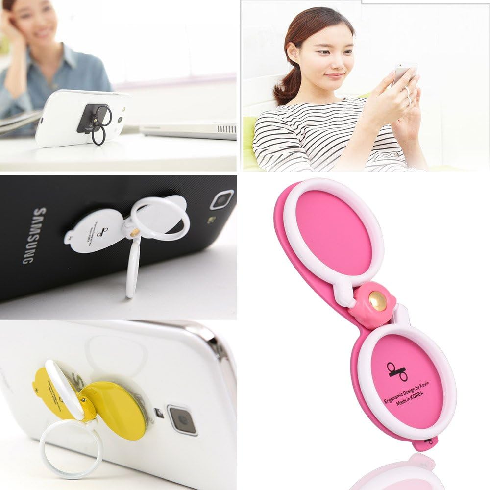 Smart Ez Finger Smart Phone Mount , Tablet Holder and Stand Ring for Iphone6 Plus Galaxy S5 Nokia Lumia (Pink)