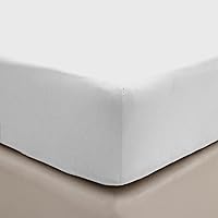 Vista 24 de PURE ERA Sábana bajera ajustable de algodón de punto de jersey (sin sábana encimera ni fundas de almohada), bolsillo extra profundo de hasta 15 a 20