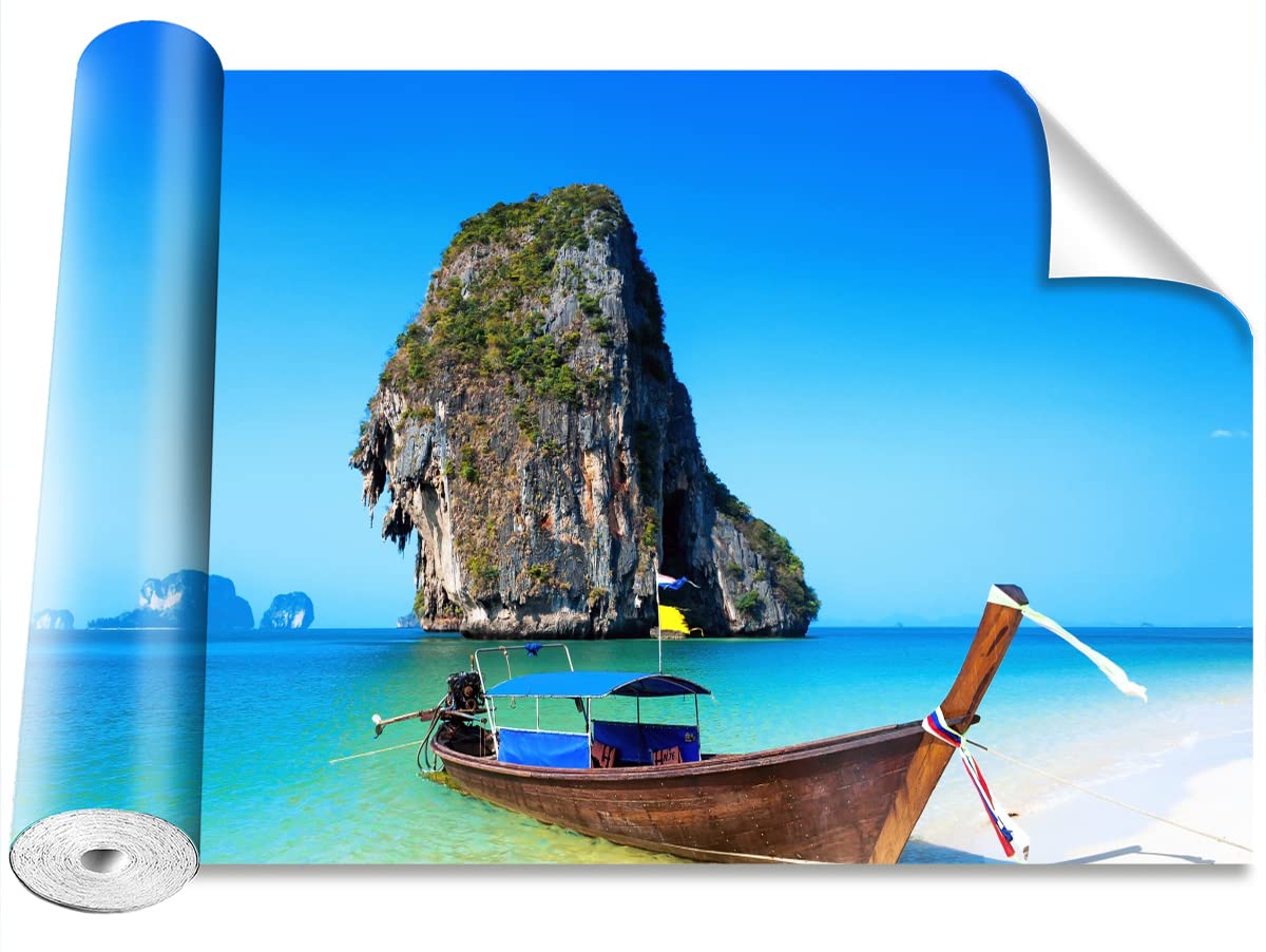 Papier Peint Plage de Thaïlande Moderne Tulup Décoration Murale de Salon Grand Format 312x219cm
