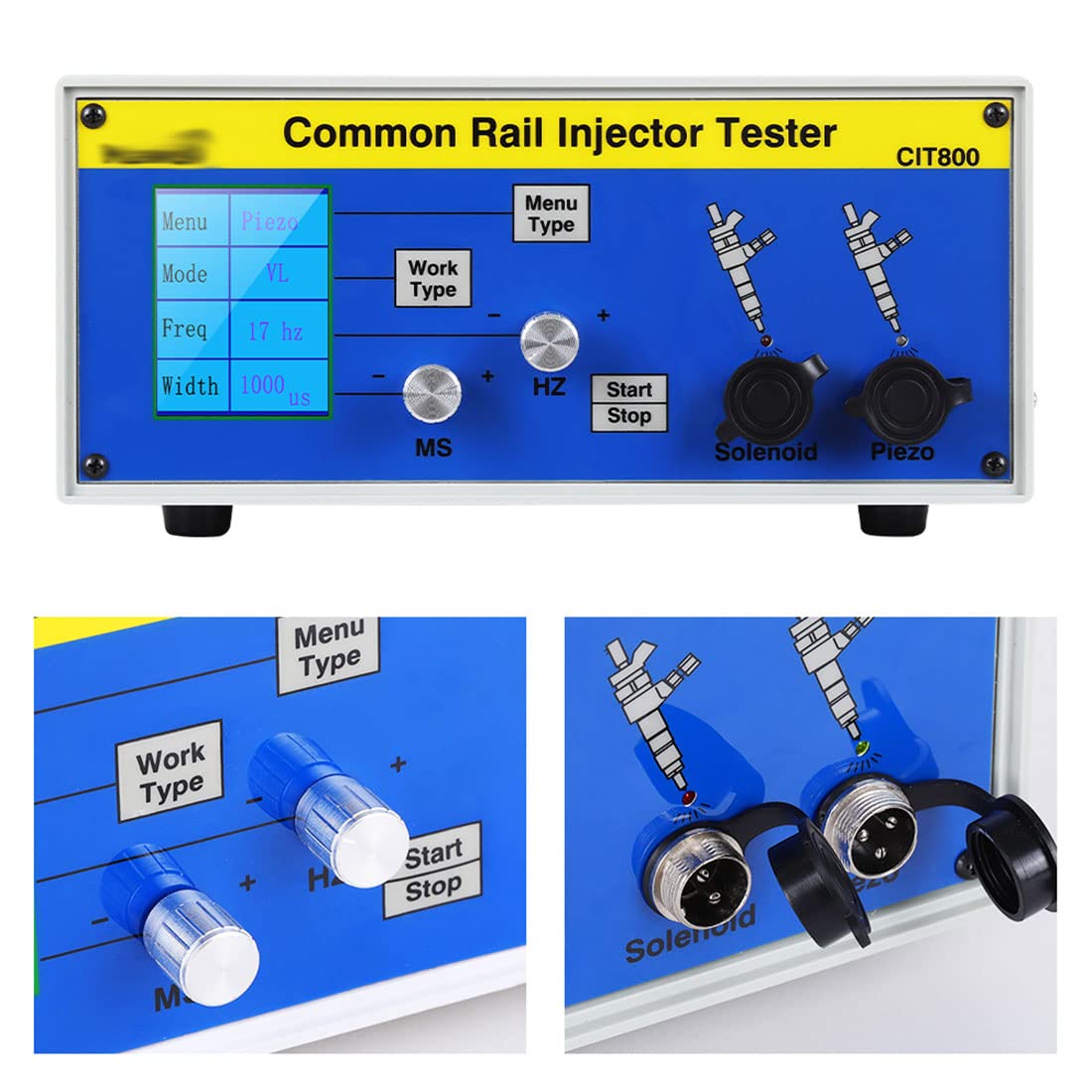 Tester wtryskiwaczy oleju napędowego Zestaw kompresyjny, Maszyna do testowania wtryskiwaczy Common Rail CR-C Tester paliwa Wielofunkcyjny detektor, Wielofunkcyjny profesjonalny tester dysz CR-C +
