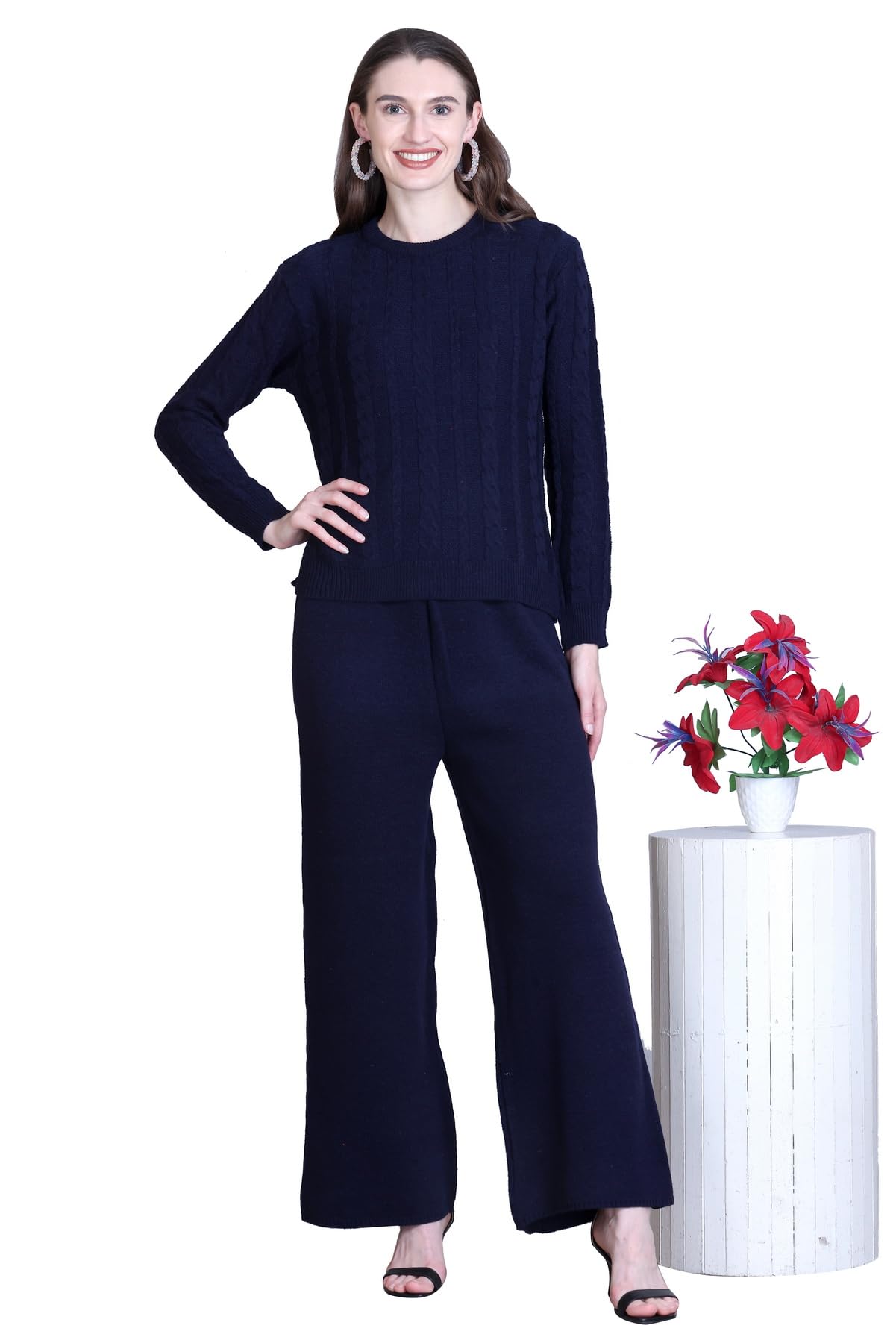 montrex Women's Woolen Coord Set Warm Outfit Winter Wear for Casual and Travel Wear-picture-32
