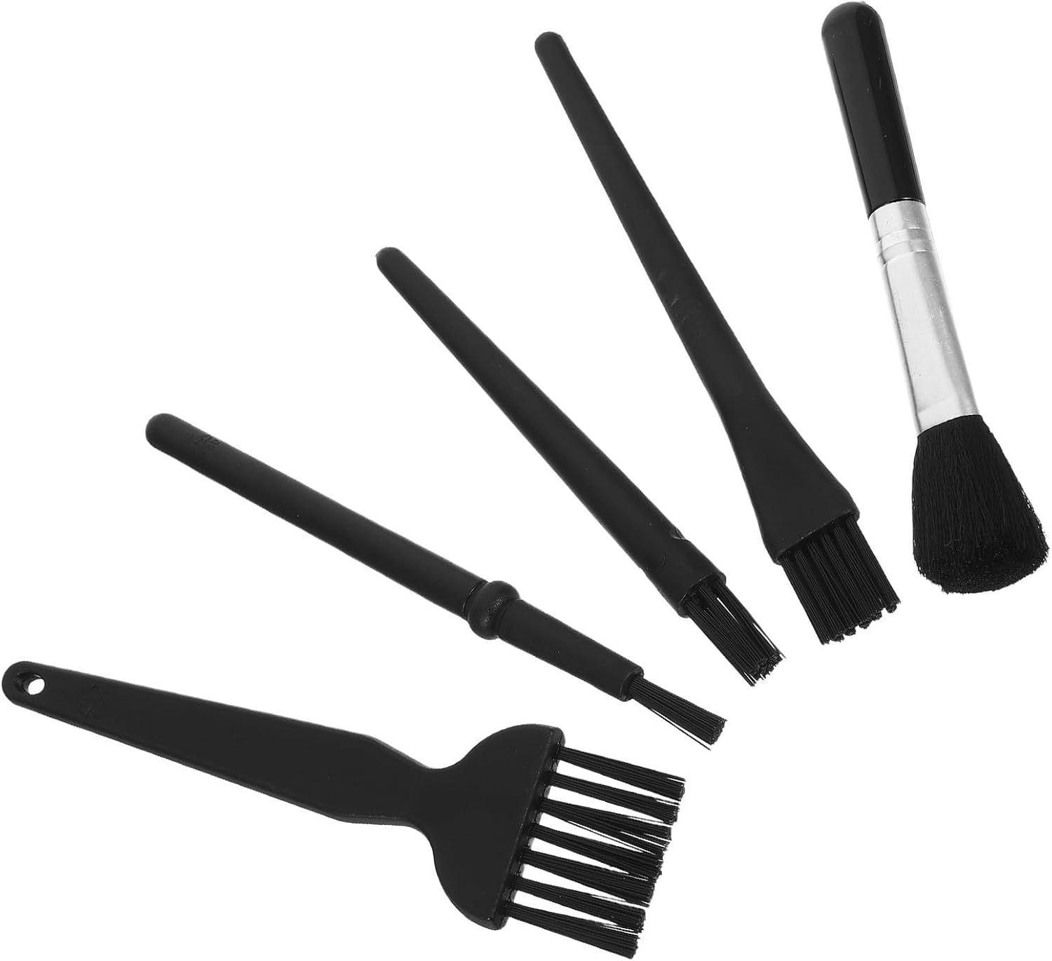 STOBAZA 5pcs Portable Antistatic Keyboard Brush Set with Pa Nylon Soft Bristles for Precision Dusting, Reusable and Scratch-Free Electronics Cleaning Tool for Circuit Boards and Phones