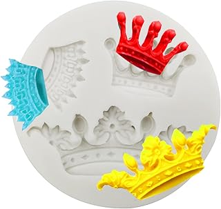 Crown Fondant Silicone Molds, Chocolate Candy Cake Decorating Tools, Cake Supplies for Sugarcraft,Cupcake Topper Pastry, C...