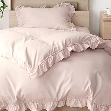Amazon モダンデコ 布団カバー 3点セット フリル付き おしゃれ パウダーピンク シングル 寝具カバーセット オンライン通販 Amazon モダンデコ 布団カバー 3点セット フリル付き おしゃれ パウダーピンク シングル 寝具カバーセット オンライン通販