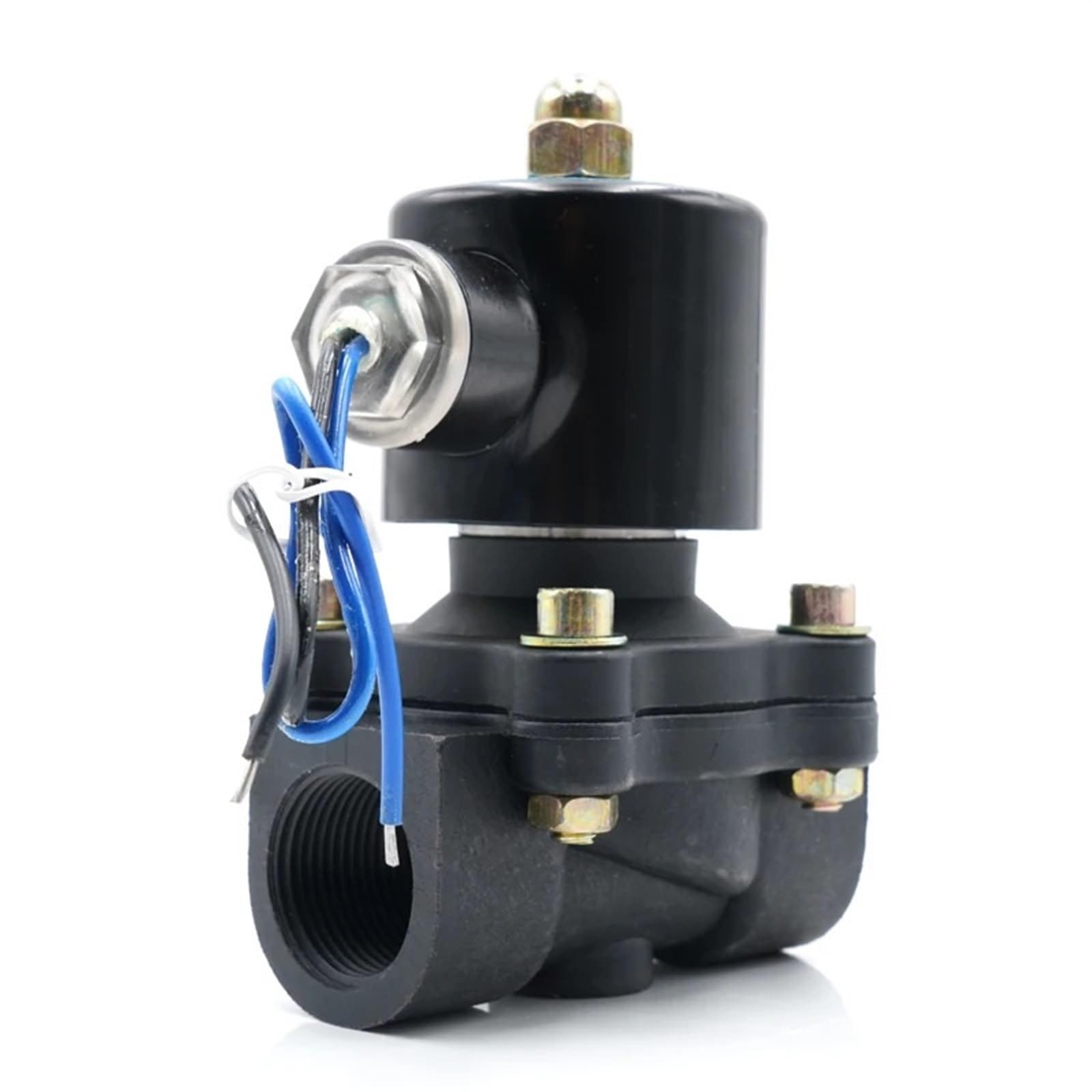 Électrovanne plastique DN08 AC220V de type normalement fermé pour le contrôle de l'eau