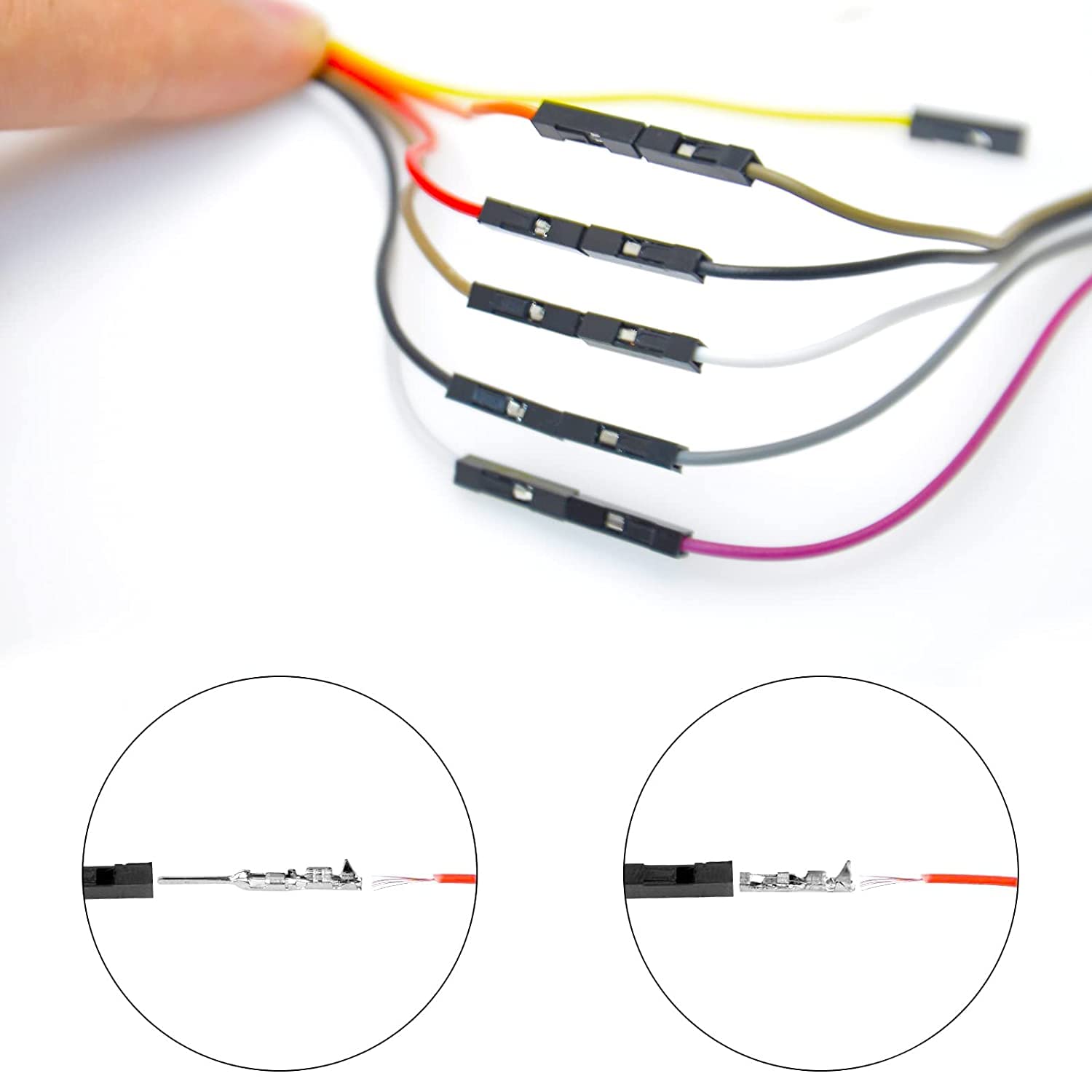 Amazon.co.jp: ANMBEST 200点ペア2.54mmオスおよびメスピンコネクタ