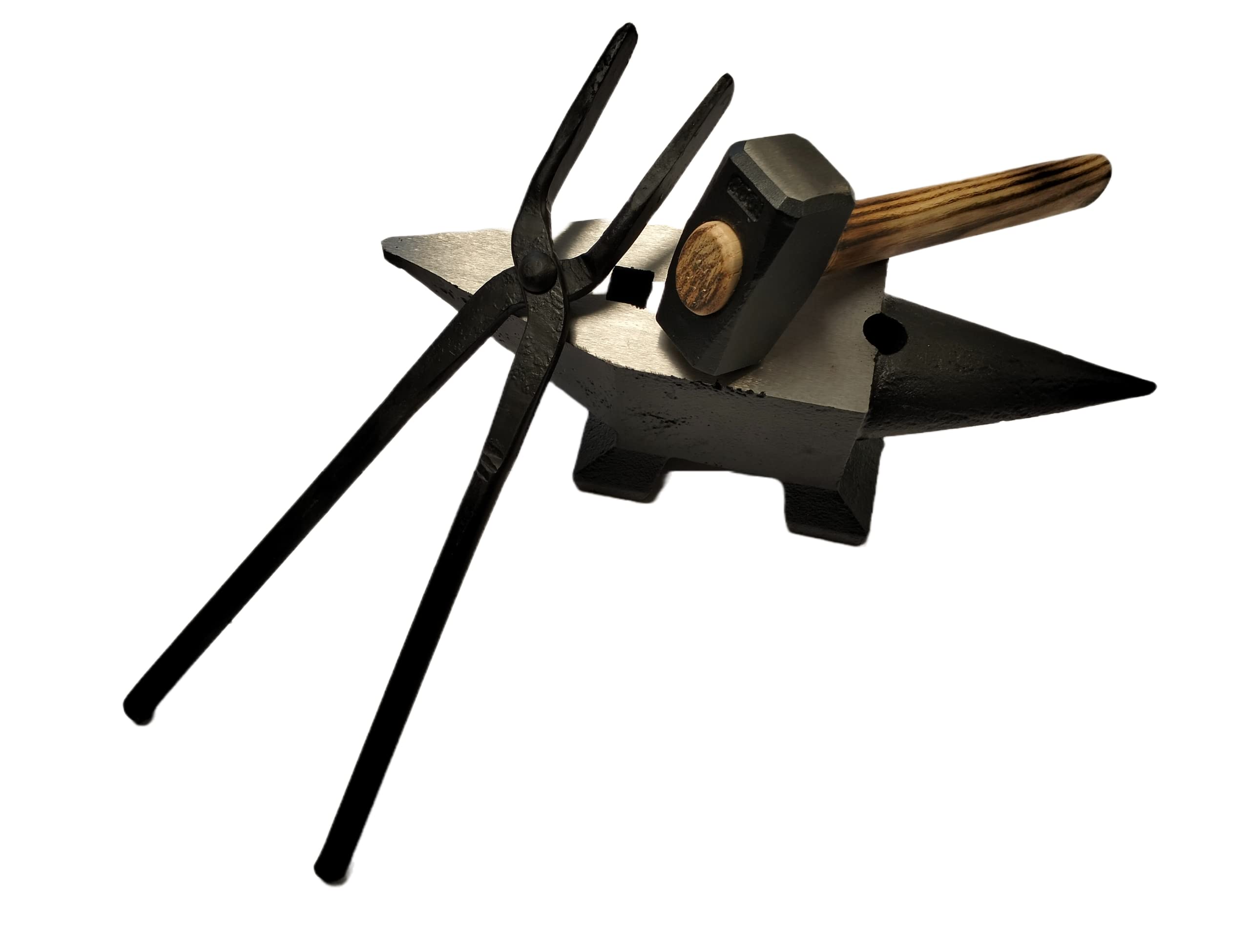 Forge Tools | Kit Anvil 10 kg + Flat Spout Pliers + Hammer 1 Kg Square Heads Blacksmith | Loss