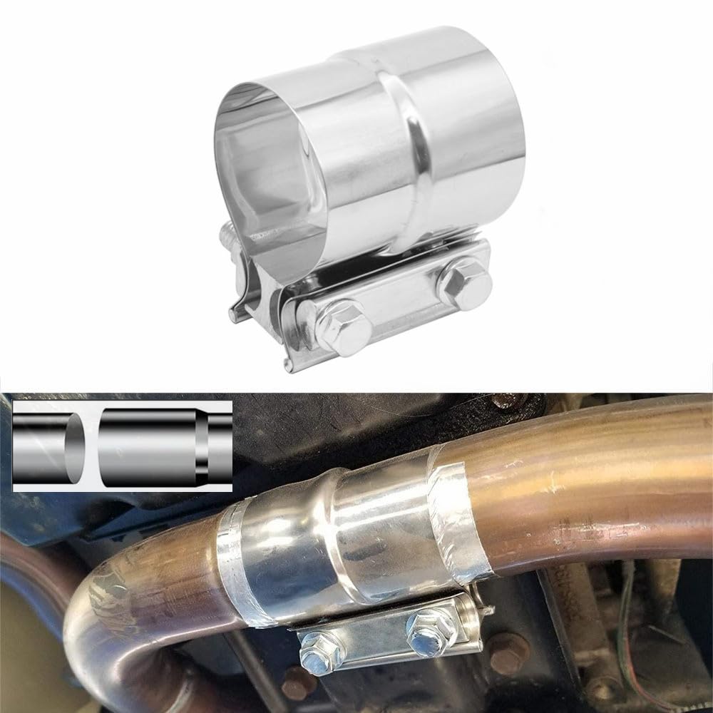 2.75" Exhaust Clamp, Lap Joint Brand Clamp Stainless Steel OD 2.75" Pipe to ID 2.75" Pipe