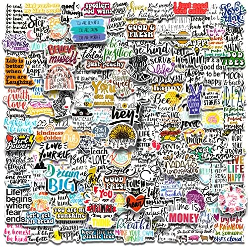 LIFEBE 250Pcs/Pack Inspirational Stickers for Water Bottles, Motivational Stickers for Teens, Students, Teachers, Employees, Vinyl Waterproof Durable Laptop Sticker Decals for Computer