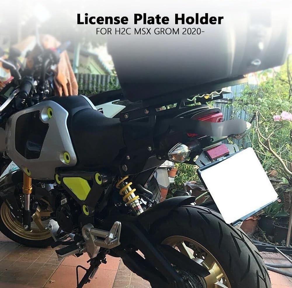 Motorcycle accessories Suitable Fit For HONDA H2C Msx Grom motorcycle accessories baffle eliminator license plate holder light license plate holder License holder frame