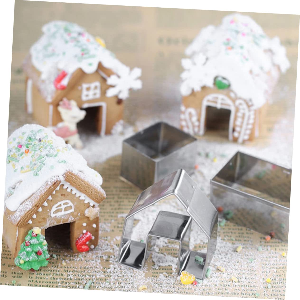 Kit De 5 Emporte-pièces/15 Pièces Pour Biscuits De Noël Robustes Et Faciles À Nettoyer