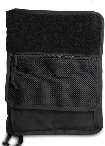 Vista 4 de Cubierta táctica de 3 anillas para papel de 5.5 x 8.5, funda de carpeta de administración de campo militar, con cremallera