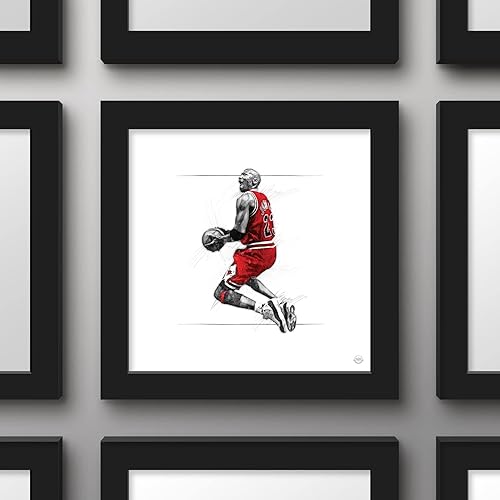 Miniatura 2 de Trends International Gallery Pops Michael Jordan - Póster de pared de arte de pared con diseño de boceto artístico 12 x 12 pulgadas versión sin marco