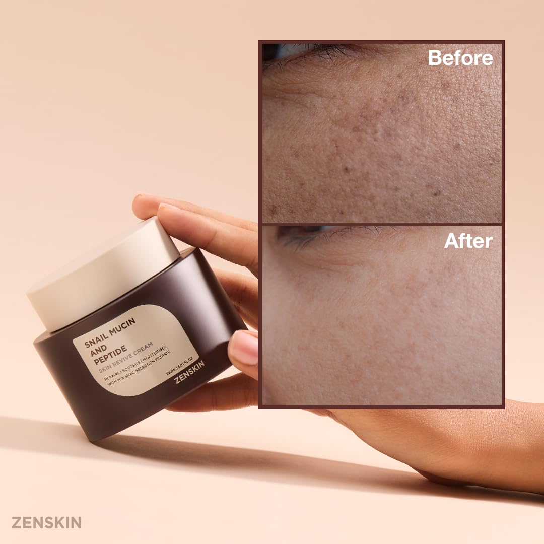 Snail Mucin & Peptide Skin Revive Cream, Deep Hydration, Youthful Appearance with 90% Snail Mucin & 5 Peptides for Smooth, Youthful, Radiant Skin, 100ml - Image 8