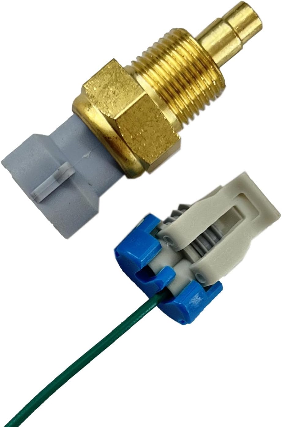 Engine Coolant Temperature Sender with Connector Plug Pigtail Wire Harness Compatible with Blazer Camaro Caprice Corvette Express C1500 Impala S10 Tahoe Jimmy Savana Yukon Regal 25037332