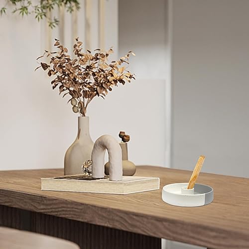 Miniatura 6 de Gute Soporte de Palo Santo, quemador de incienso de cerámica para palitos de Palo Santo, hecho a mano, soporte de incienso de madera de Palo Santo
