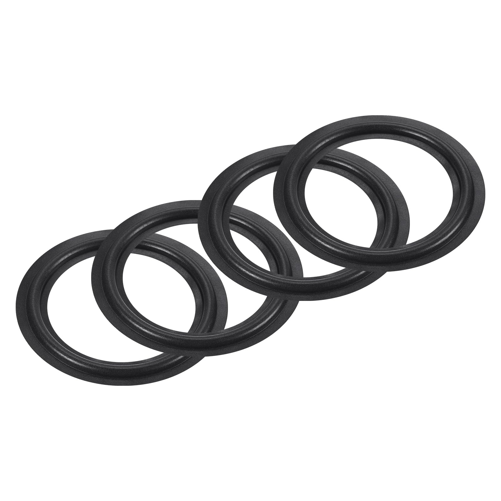 2 Anelli In Schiuma Per Altoparlanti Da 12.7cm – 85x130mm, Per Riparazione Subwoofer E Fai-da-te, Nero