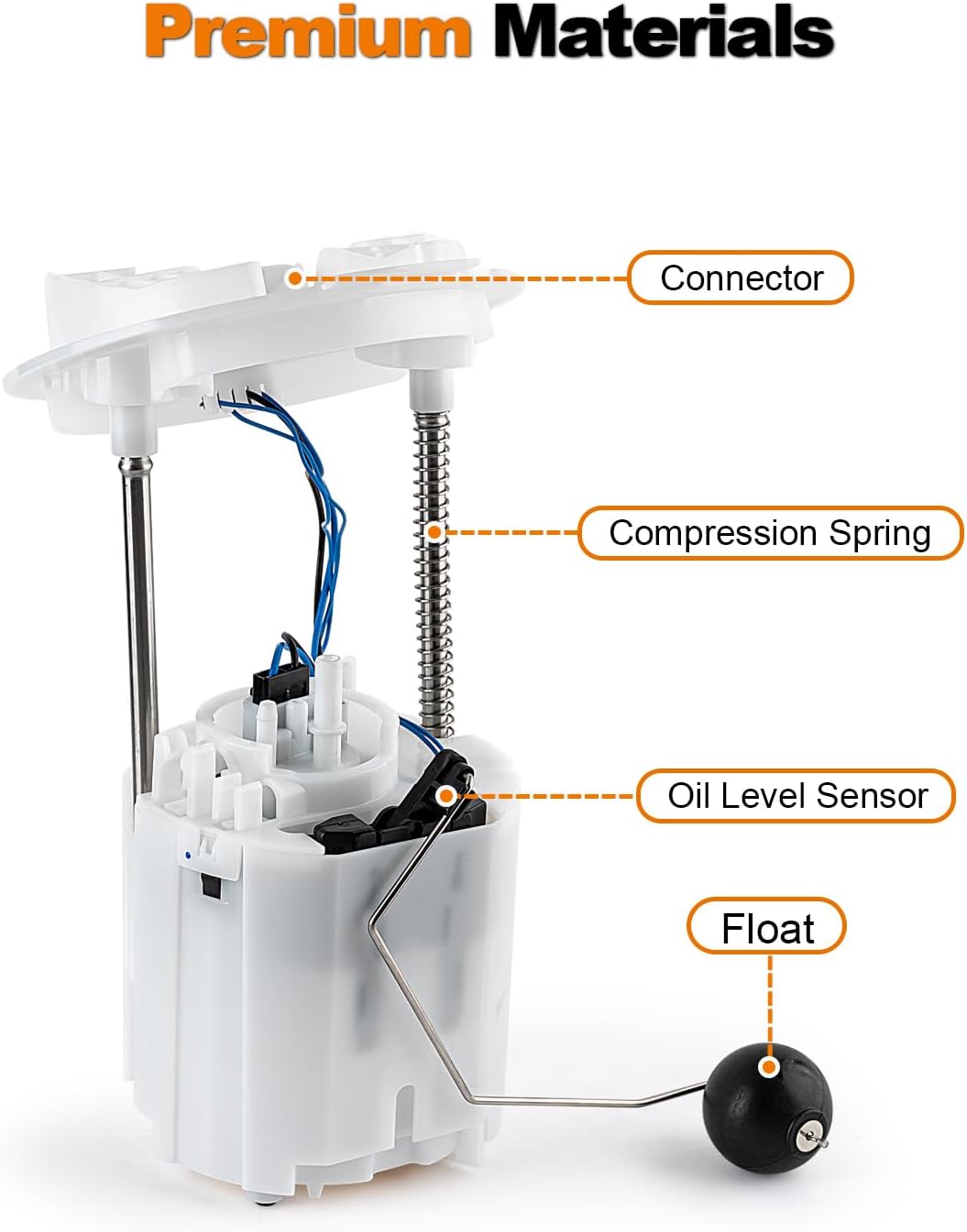 Electric Fuel Pump Module Assembly Compatible with 2005-2015 Chrysler 300 2008-2015 Dodge Challenger 2006-2015 Dodge Charger 2005-2008 Magnum V6 V8 2.7L 3.5L 3.6L 5.7L 6.1L 6.4L Left & Right