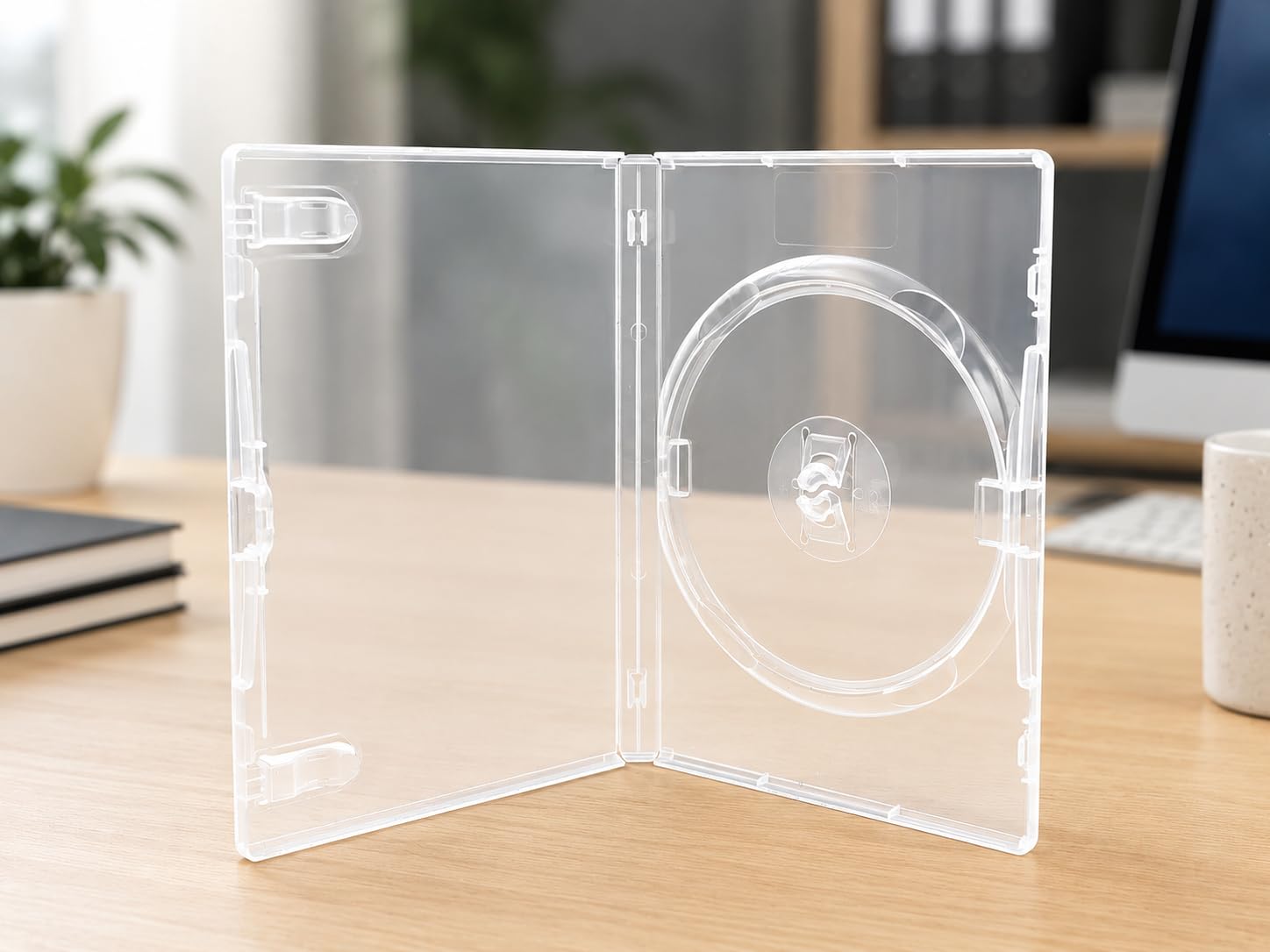 Custodia singola per DVD, trasparente, dorso: 14 mm, confezione da 25 pezzi
