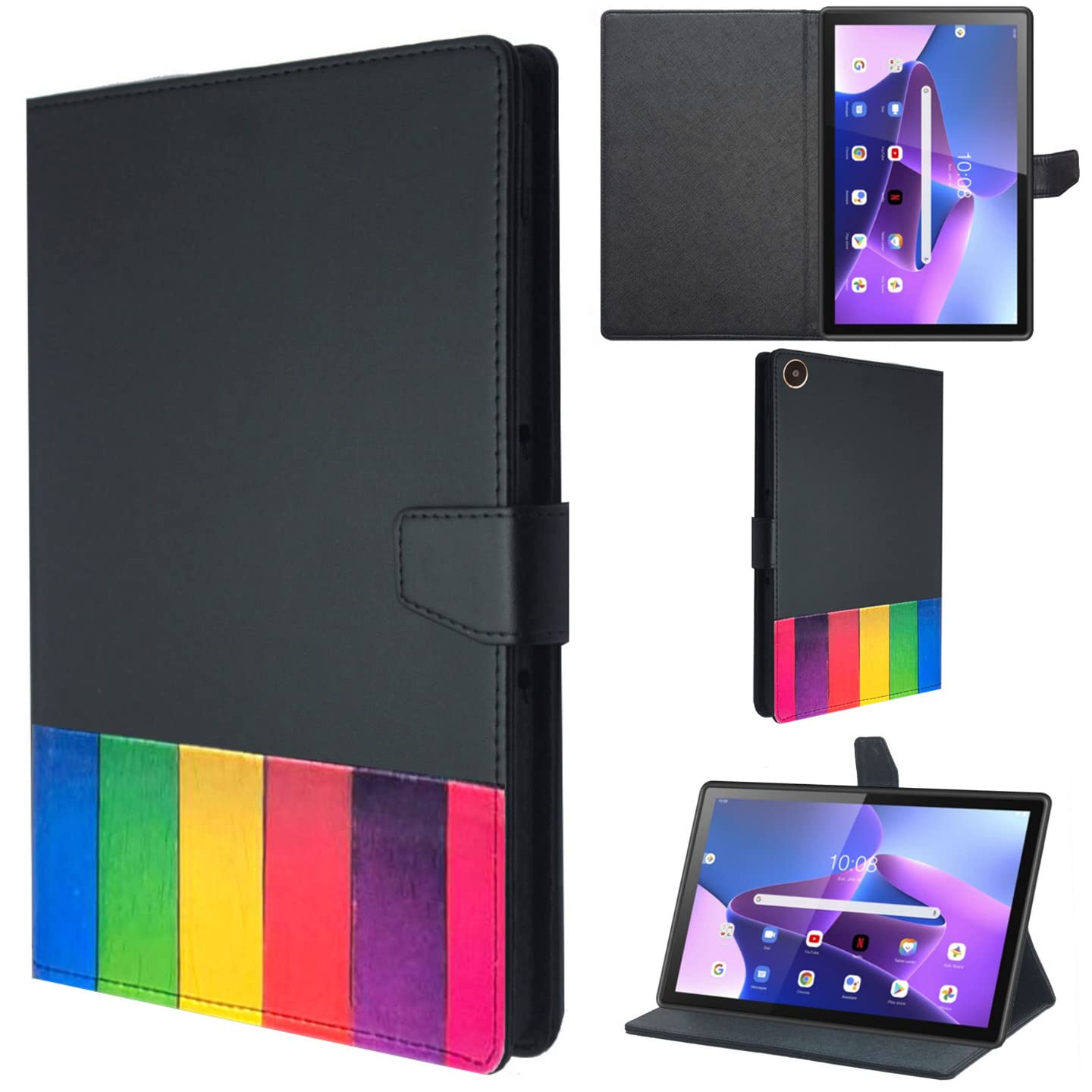 Zaoma Printed Flip Flap Case Cover Compatible for Lenovo Tab M10 FHD 3rd Gen 10.1 inch (25.65 cm) Model TB328FU / TB328XU Tablet - Multi Color Designer (TB328_PRN008) (B0BPSJ1YFS) Amazon Price History, Amazon Price Tracker