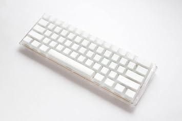 Ducky One 3 Mini Aura Clear White 60% Hotswap RGB LED Double Shot PBT Mechanical Keyboard Cherry MX Blue