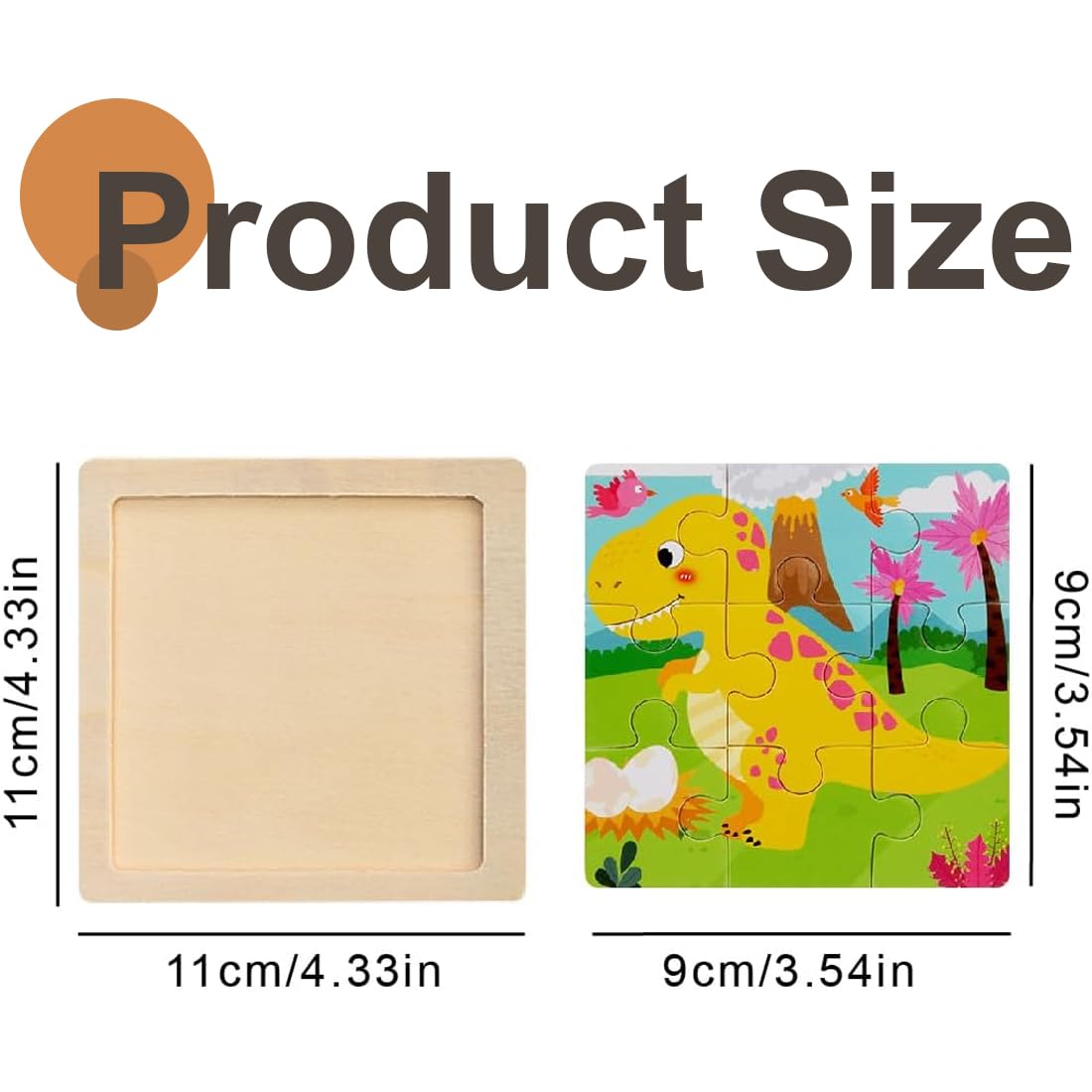 Holzpuzzle Holzspielzeug für Kinder I Holzpuzzle, Holzspielzeug ab 1 2 3 Jahren, Steckpuzzle Holz Montessori Spielzeug für Baby, Tier Holzpuzzle Puzzle Kleinkind Lernspielzeug, Dinosaurier