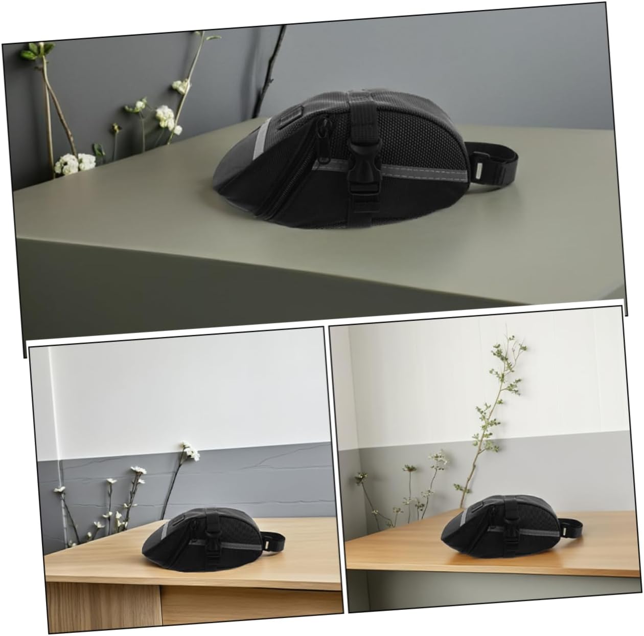 BESPORTBLE 2pcs Bike Saddle Bag Cycling Sports Accessories Bicycle Seat Pack Bike Back Rack Bag Lightweight for Mountain Biking