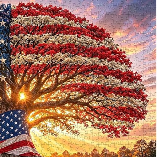 Puzzle de 1000 piezas paisaje americano para decoración interior del hogar y entretenimiento 6