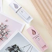 Vista 6 de GIVERARE Nano vaporizador facial, práctico mini rociador con espejo, rociador de niebla recargable por USB, tanque de agua visual hidratante e