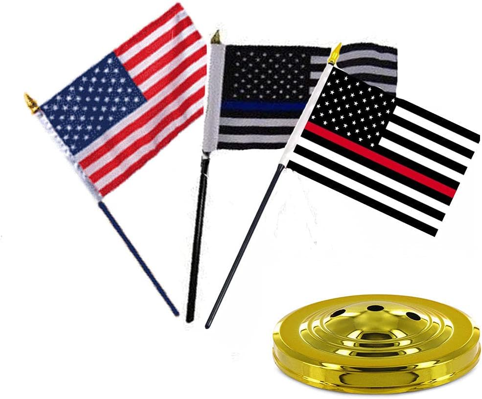 "Flags & Signs" USA / Thin Blue / Thin Red Line Flags 4"x6