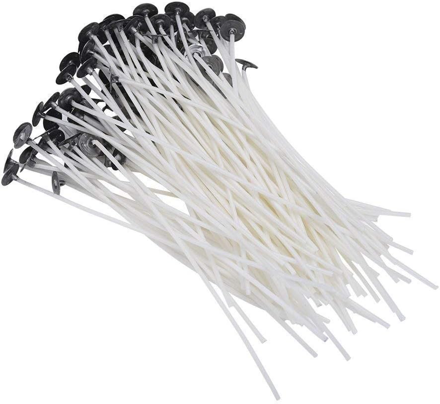 Candle Making Wick, Wax Coated Candle Wicks Thread, 50 Pieces, 7 inch, White