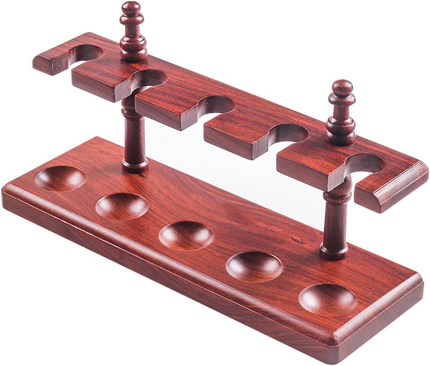 Wooden Tobacco Pipe Stand, Wooden Tobacco Pipe Stand, Portable Smoking Pipe Display Holder, Detachable Vertical Pipe Rack Pipe Stand for 5 Tobacco Pipes