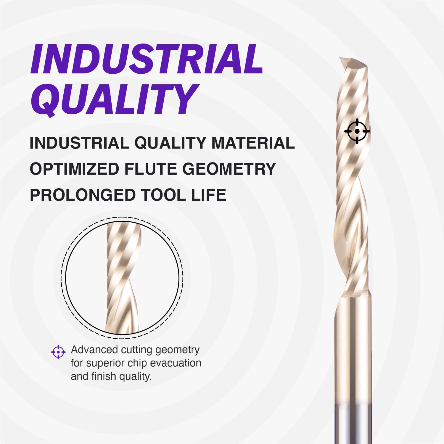 ZahyoX O Flute Upcut Spiral Router Bit 1/8" Shank, 1/8" Cutting Dia, 3/4" Cutting Length, 1-1/2" OVL (Pack of 3), Single Flute CNC Bit for Plastic, PVC, Acrylic, ABS