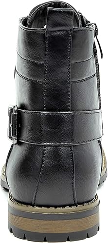 Vista 6 de Bruno Marc Men's Motorcycle Combat Boots Zipper Biker Boot