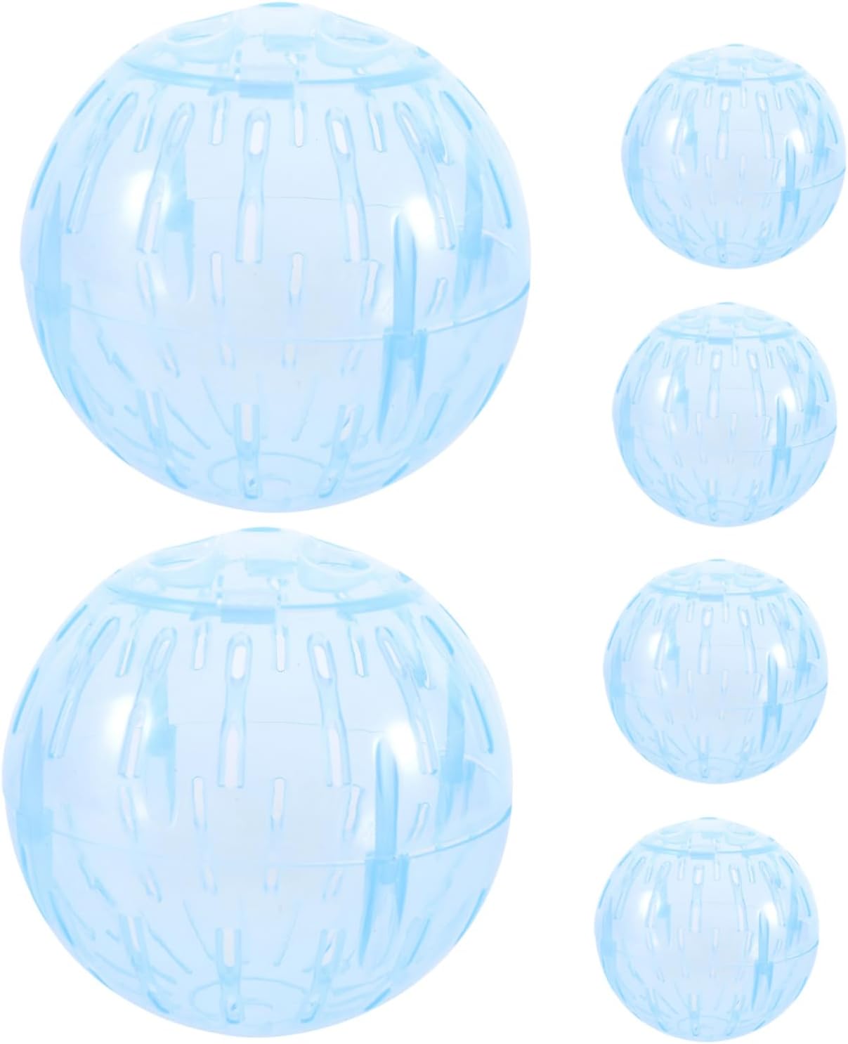 6pcs Silent Hamster Exercise Balls Blue Interactive Rolling Fitness for Small Pets Like Chinchillas and Gerbils Portable Lightweight Design for Indoor Activity and Vitality