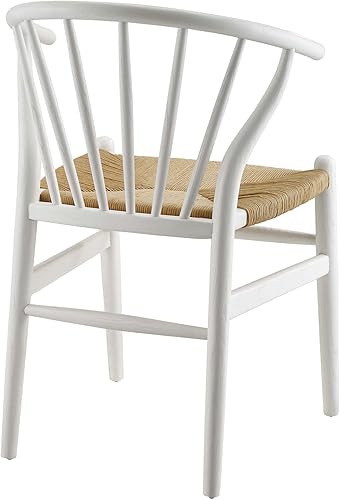 Miniatura 5 de Modway EEI-3338-WHI - Silla auxiliar de comedor (madera de rizo, color blanco)