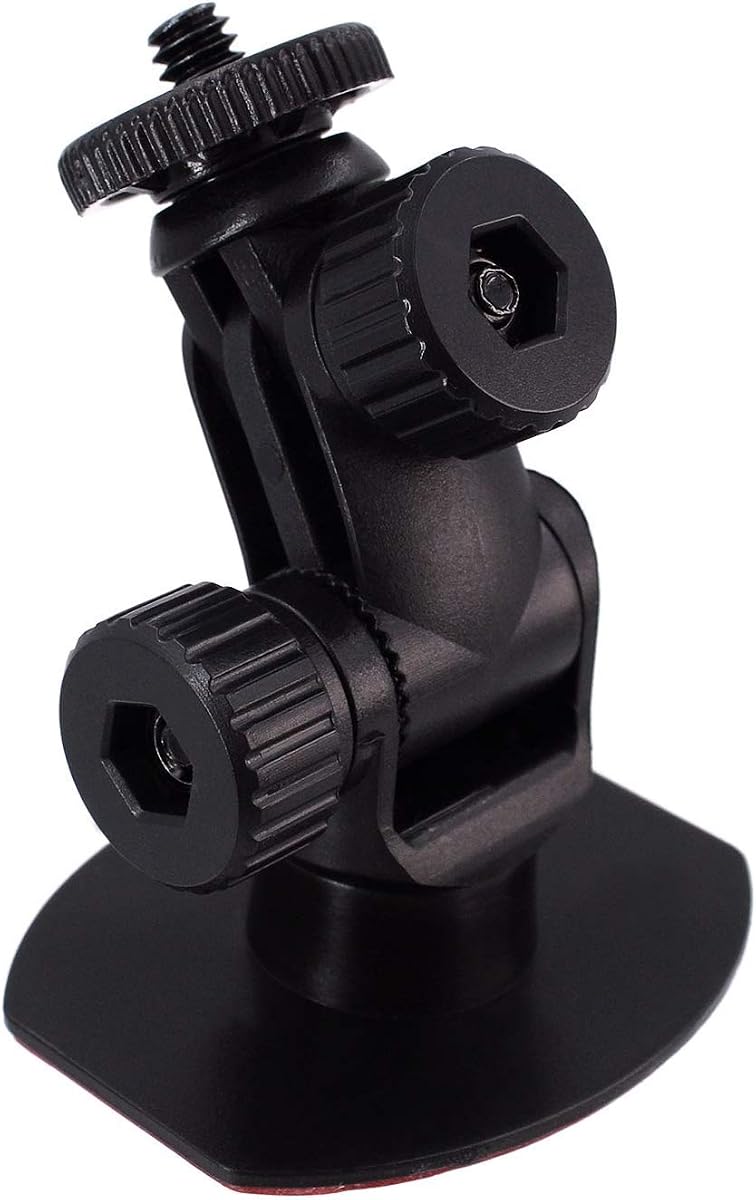 1/4"-20 Thread Car Camera Mount for 3M Double Sided Adhesive Base | Universal Holder Car Dash Cam Tripod Permanent Windshield/Dashboard Holder Fits Sony/Ricoh/HP/GoPro/Oculus CH114