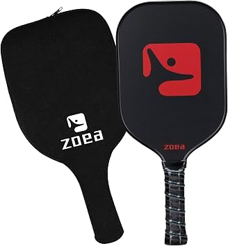 ZOEA Pickleball Paddle, Graphite Pickleball Racket with Carbon Fiber Surface and Polymer Honeycomb Composite Core for Outdoor and Indoor
