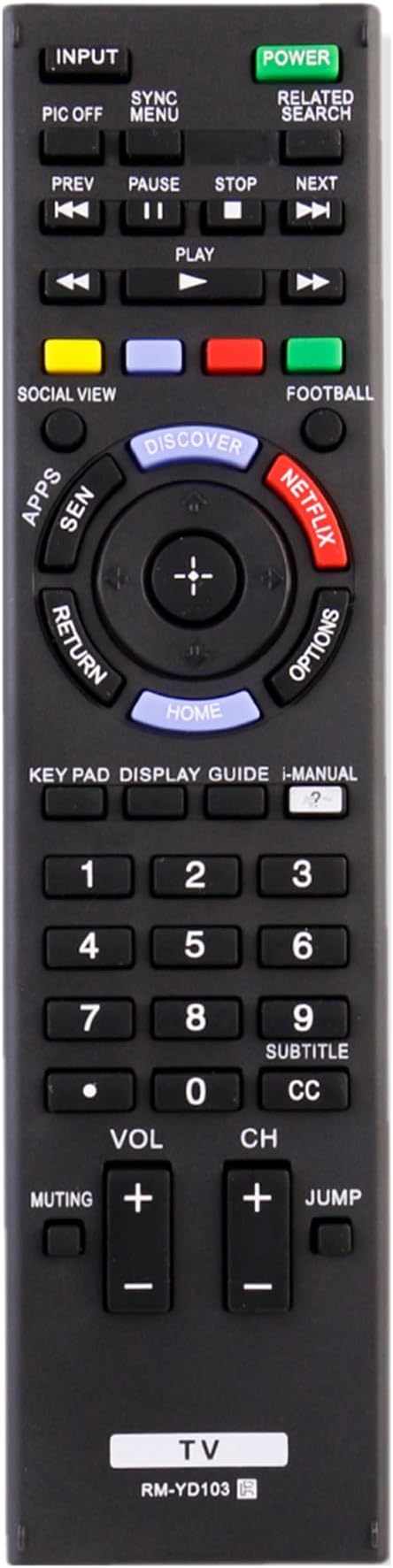Nuovo RM-YD103 per telecomando TV LCD Sony RM-YD102 KDL-40W590B KDL-40W600B Nuovo RM-YD103 per telecomando TV LCD Sony RM-YD102 KDL-40W590B KDL-40W600B