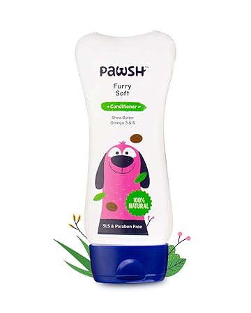 Pawsh || Natural Furry & Soft Pet Conditioner - 200ML || SLS & Paraben Free || Dentangles & Moisturises || Also Boosts Shining || Enriched with Shea Buetter, Omega 3 & 6 || for All Breeds