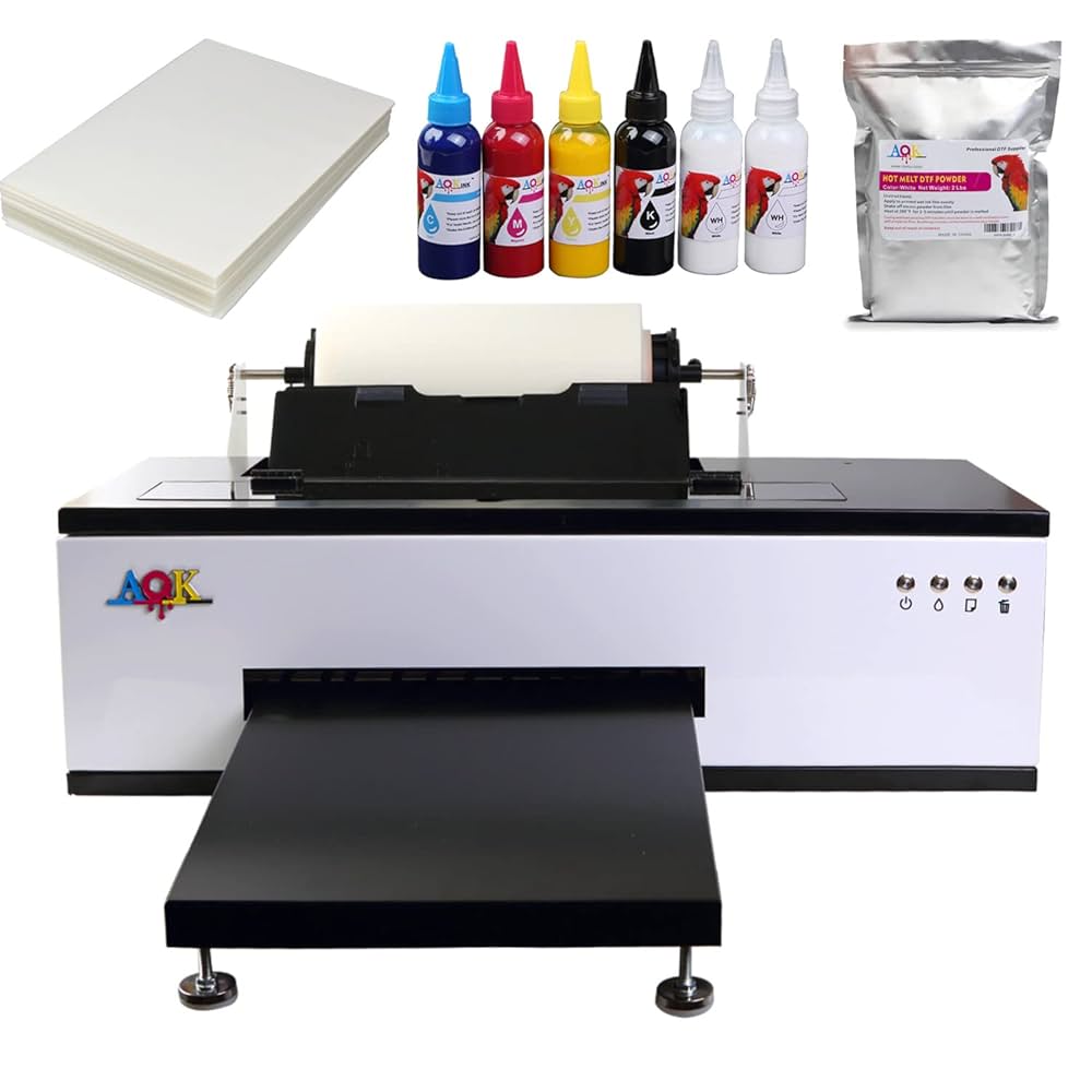 Amazon.co.jp: AOK DTFプリンター A3 L1800 転写プリンター機 白