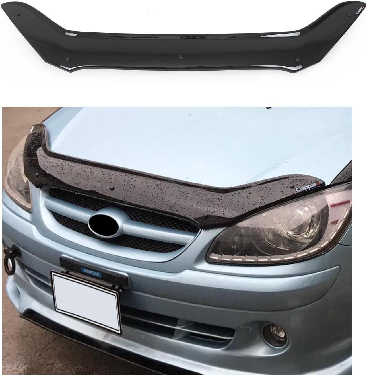 BMY Hood Deflector/Front Bug Shield Compatible for Hyundai Getz 2006-2011 Hood Guard Bonnet Protector | Particles & Bug | Car Accessories