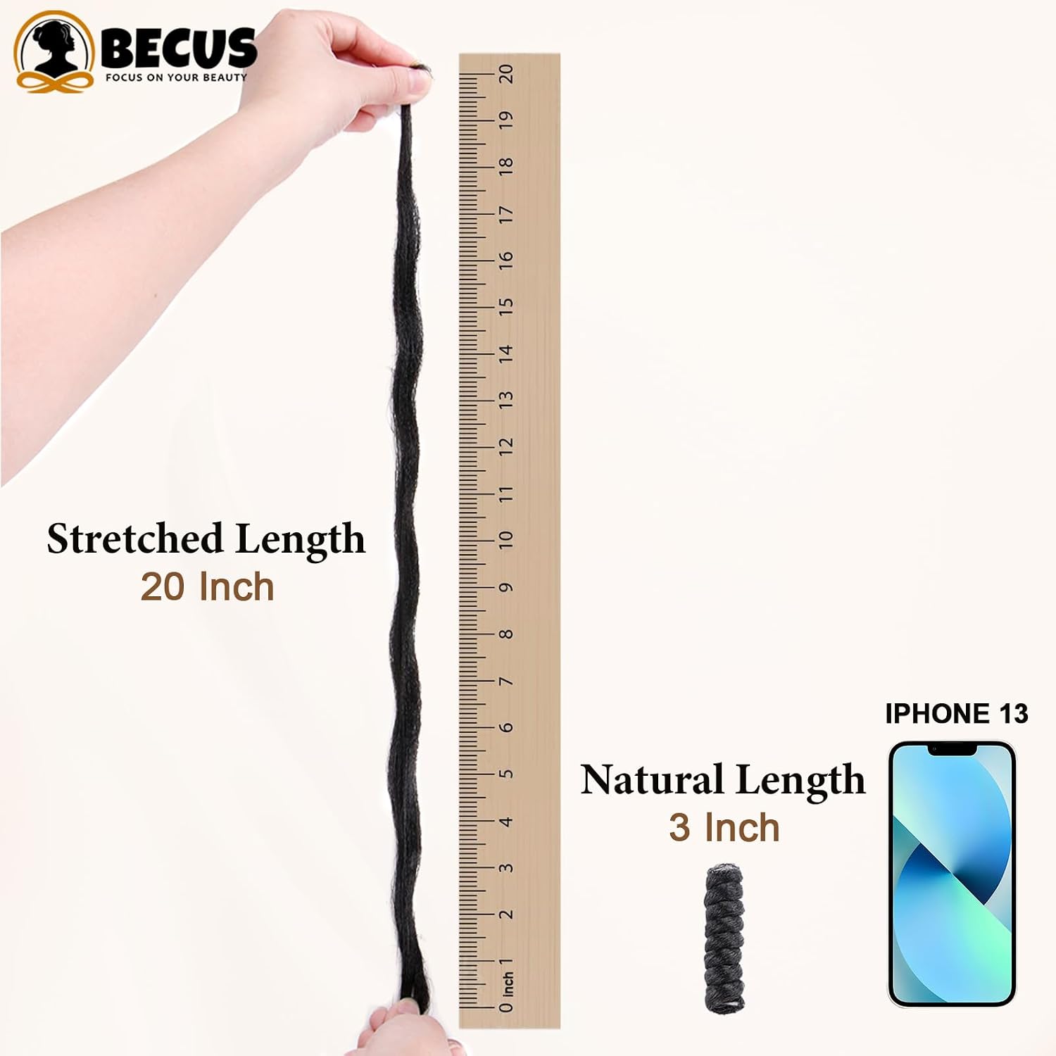 BECUS Jamaican Curly Crochet Hair for Black Women 6 Packs 20 Inch Crochet Braids Black Hair Extension Jumpy Wand Extensions(6*Packs 20'' #1B 16MM)