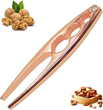 Nutcracker Stainless Steel Nutcracker Multi-functional Nutcracker Walnut Opener Heavy Duty Alloy Steel with 3 Holes Different Sizes Wine Red 17cm Long Approx 250g