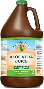 Lily Of The Desert Aloe Vera Juice, Whole Leaf, Organically Grown, Non-GMO, 64 Fl Oz