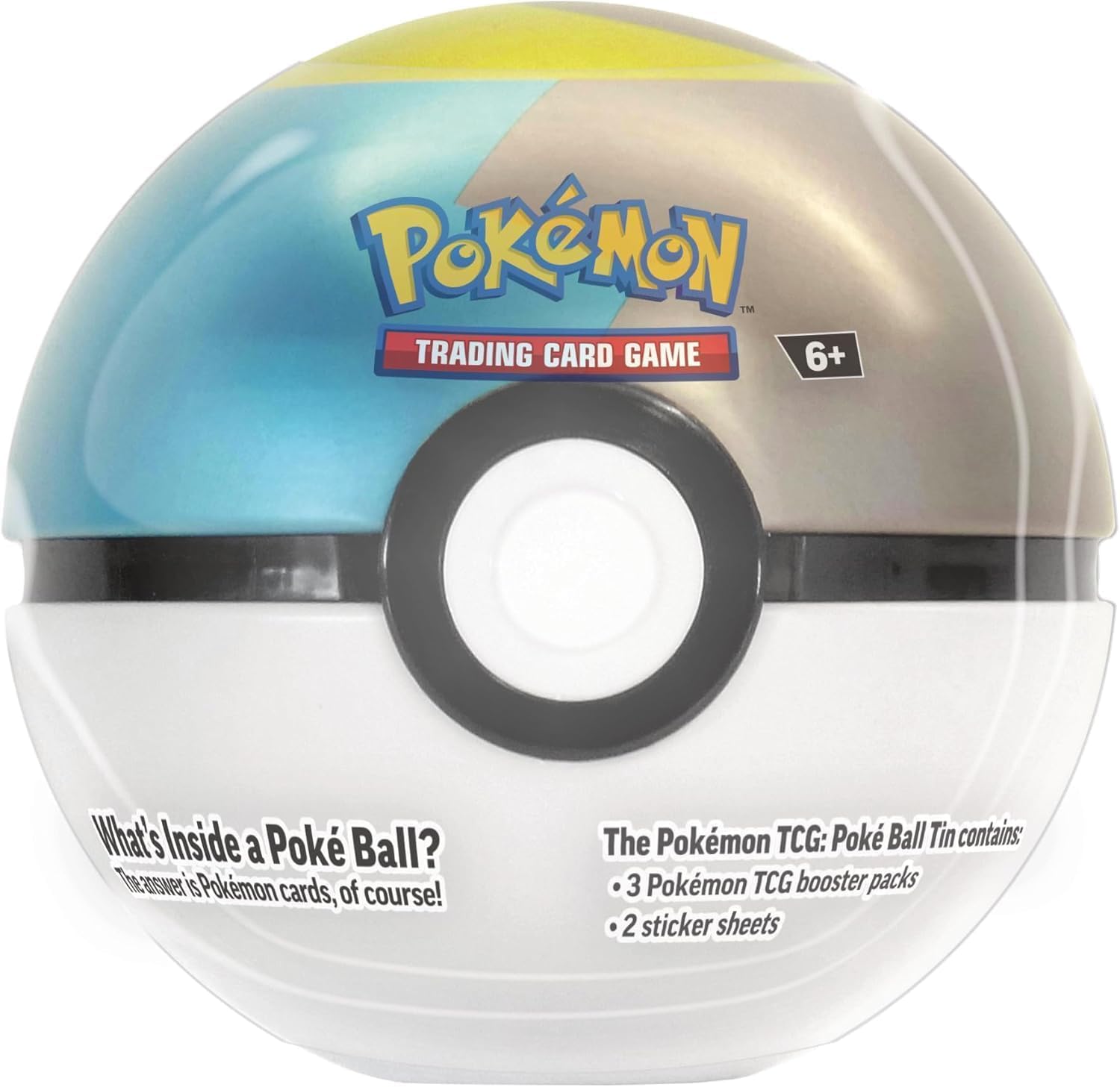 Pokemon TCG Trading Card Game Moon Ball Poke Ball Tin Contains 3 Booster Packs Plus 2 Sticker Sheets