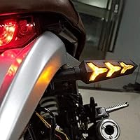 Vista 6 de Paquete de 2 luces intermitentes de motocicleta, luces intermitentes en forma de Y, bombillas LED para motocicleta, scooter todoterreno (DC-12V)